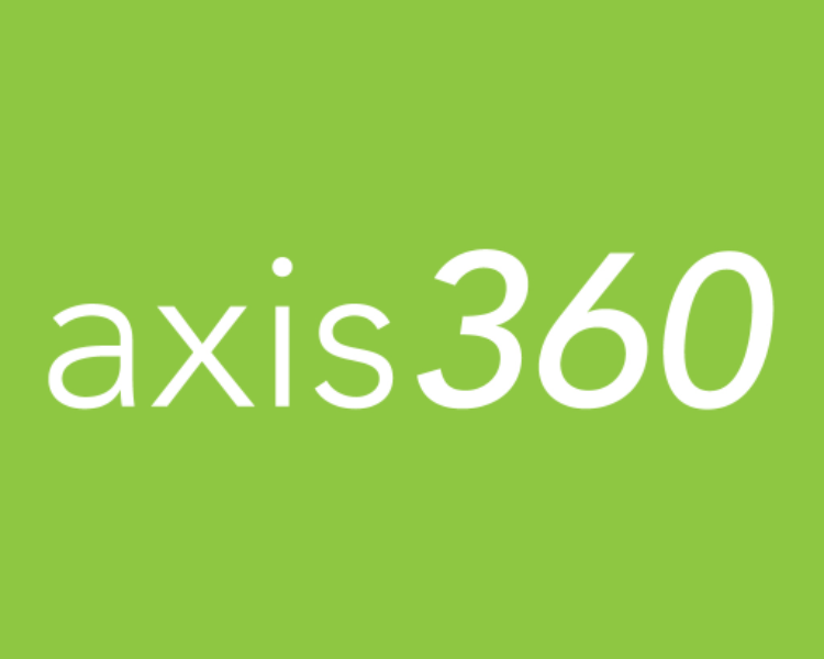 Green background with the words "axis 360" in white.