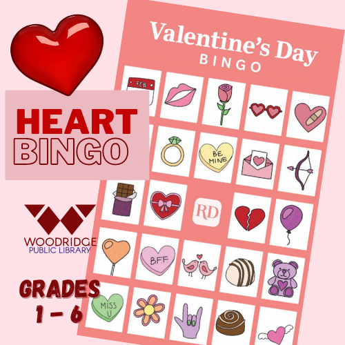 heart picture bingo card