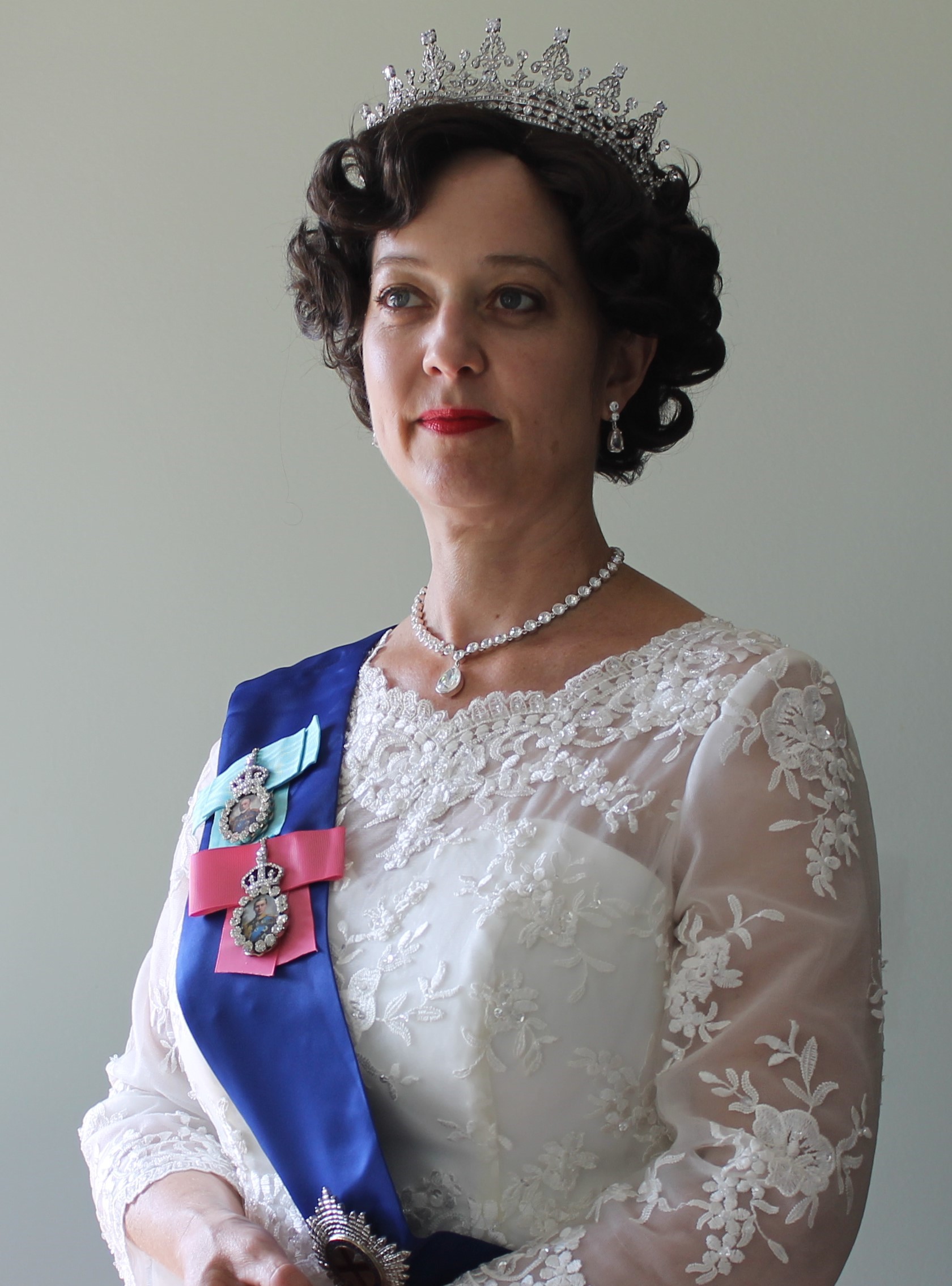 Queen Elizabeth II as portrayed by Leslie Goddard