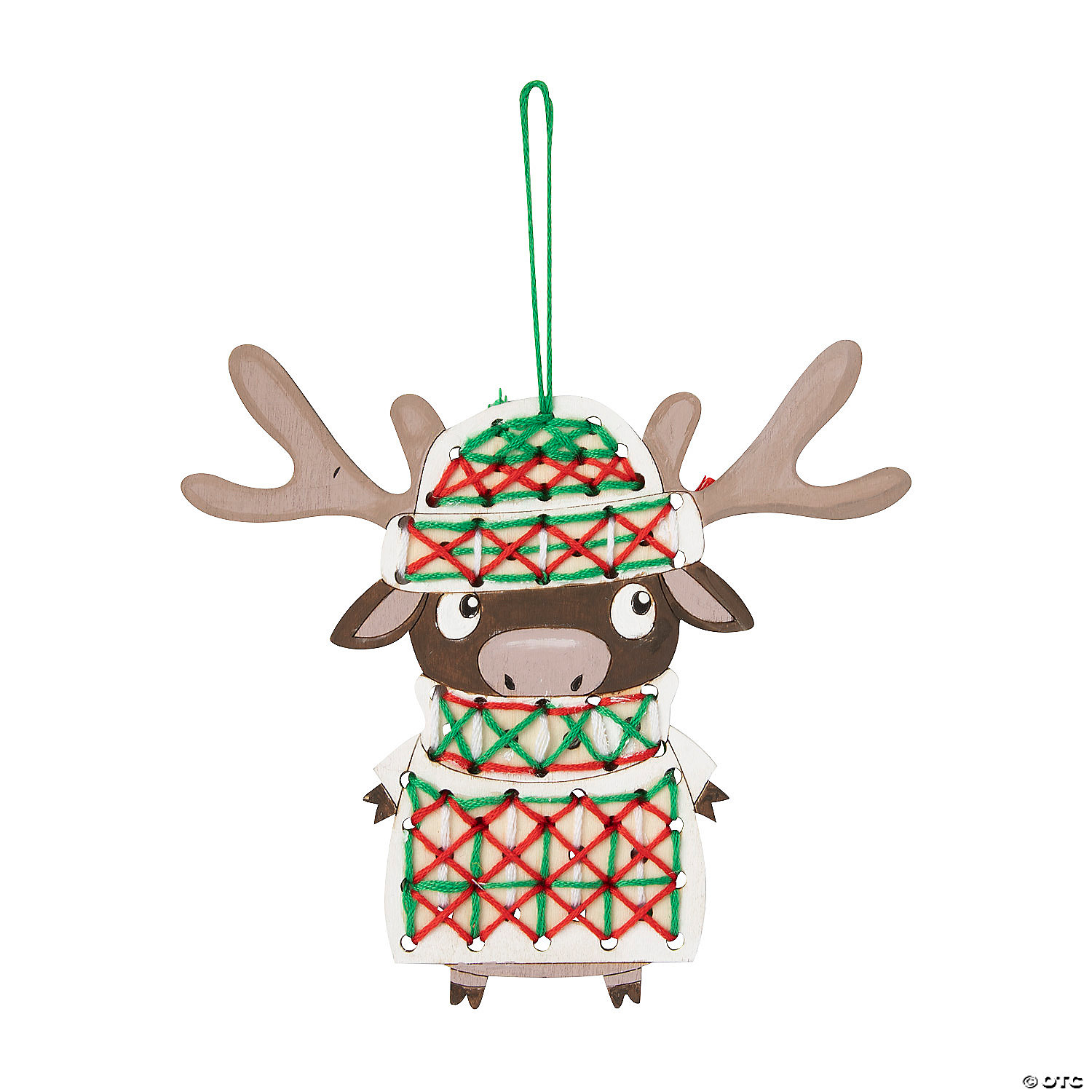 moose in sweater ornament