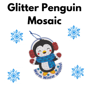 glitter penguin mosaic