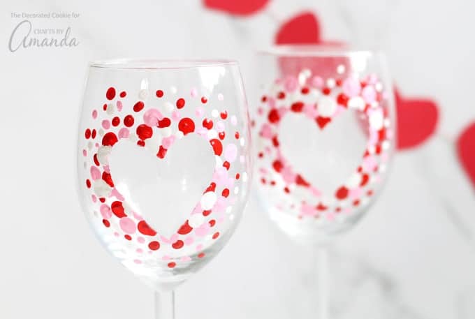 Paint a Valentine's Wine Glass