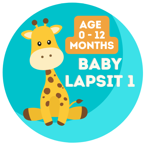 Baby Lapsit I (age 0-12 months) blue giraffe badge