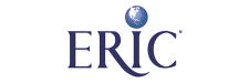 The word ERIC in dark blue with a globe dotting the I.