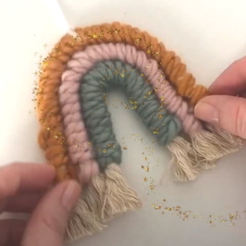 macramé rainbow