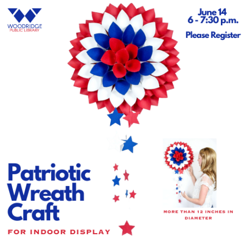 wreath red white blue design