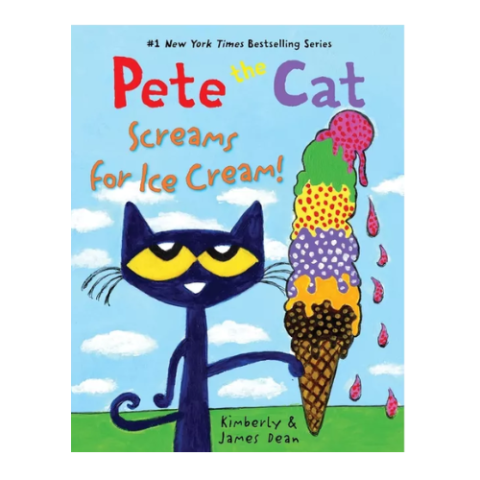 Pete the Cat holding Ice cream cone