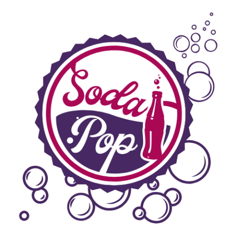 Soda pop bottle cap surrounded by bubbles