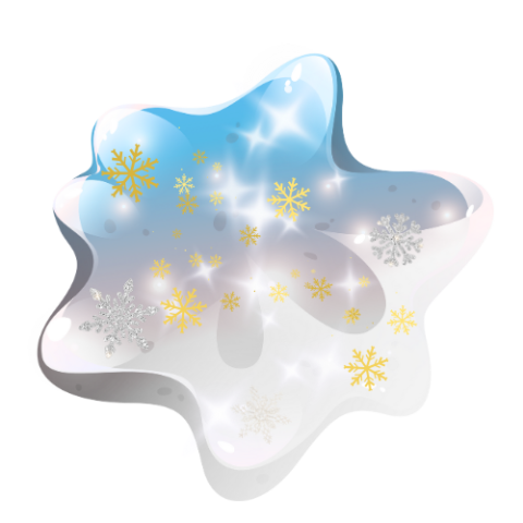 clear slime with sparkly snow glitter