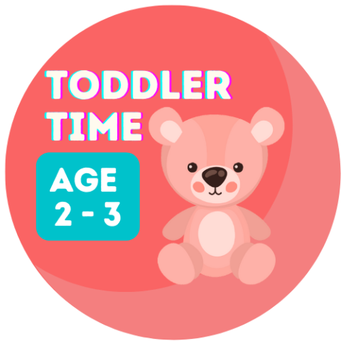 Toddler Time (Age 2-3) pink koala badge