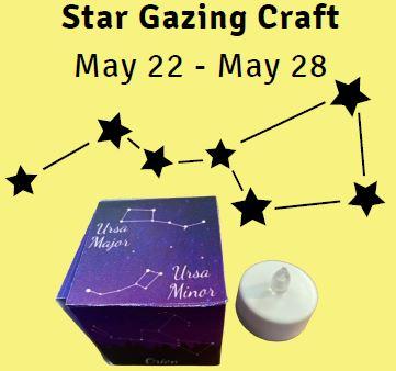 cube with constellations design and tealight