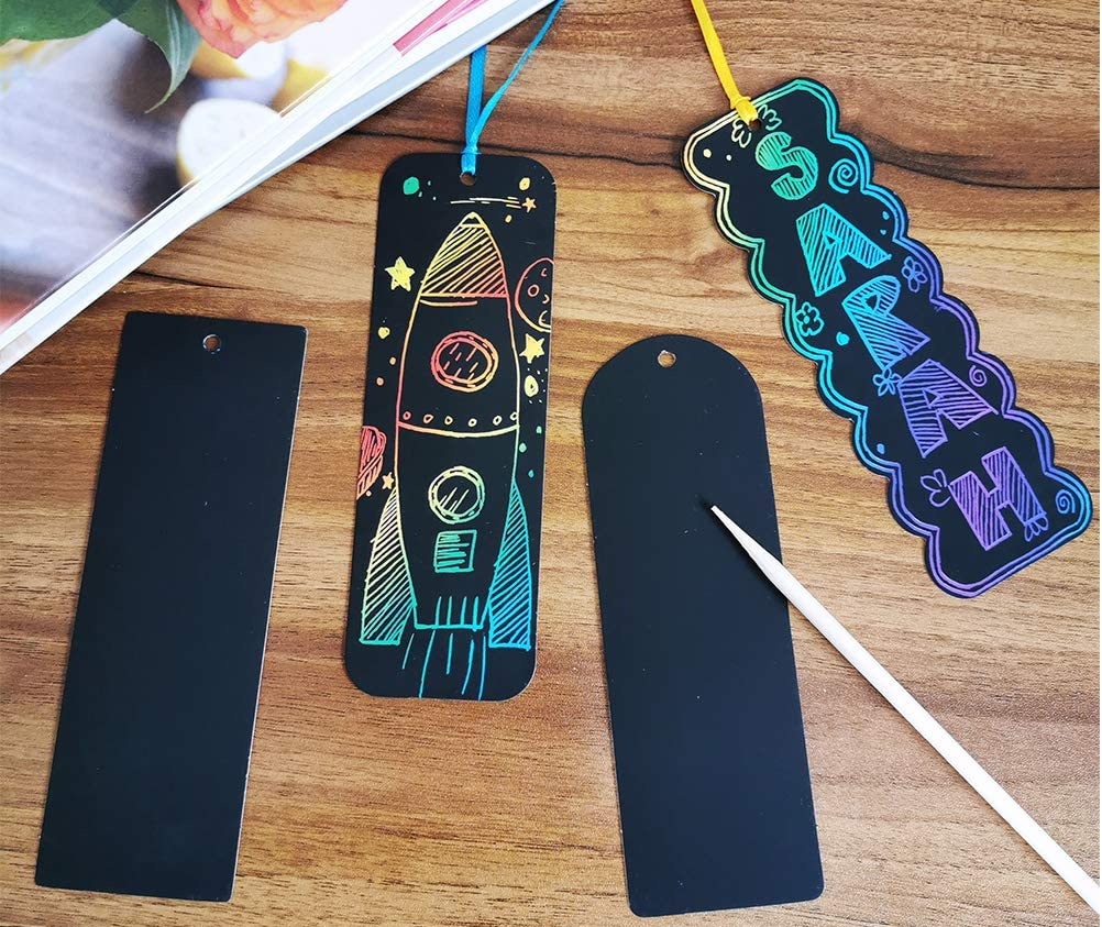 scratch art bookmarks