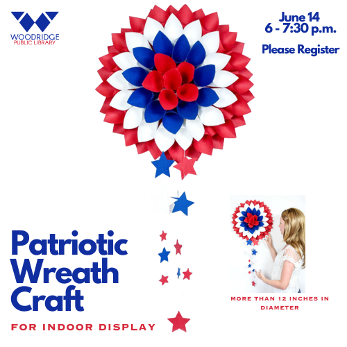 wreath red white blue design