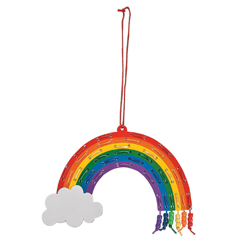 Rainbow with string and beads