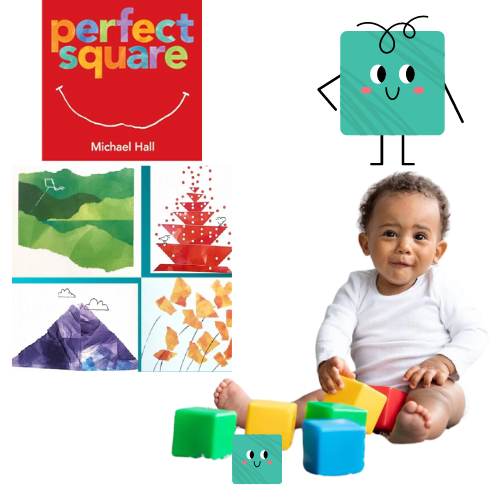 Baby playing with squares