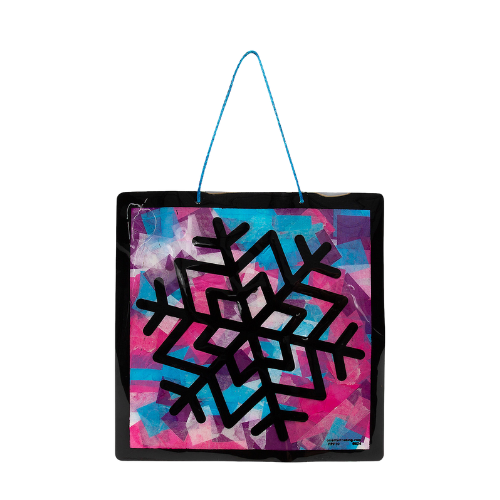 Winter Snowflake tissue paper craft