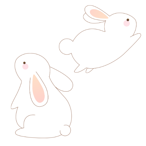 two white bunnies