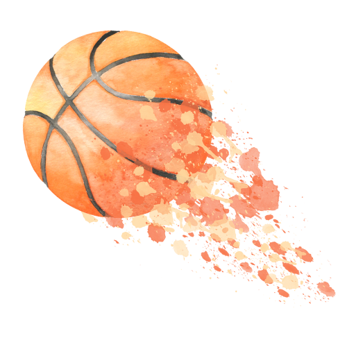 basketball with stream of fire