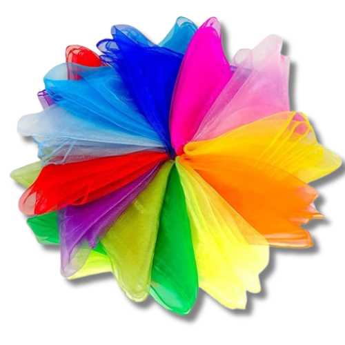 colorful sheer scarves