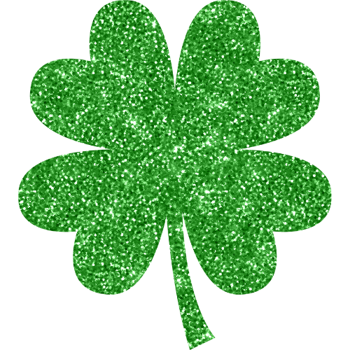 glitter four leaf clover