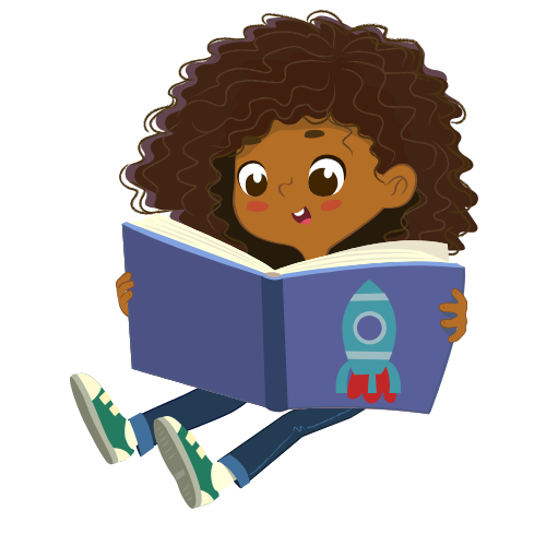 young Black girl reading