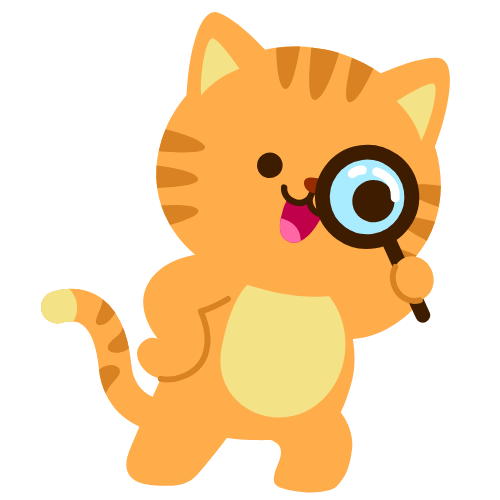 Cat with magnifying glass