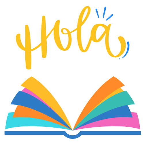 open book with word "Hola"
