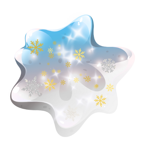 clear slime with sparkly snow glitter