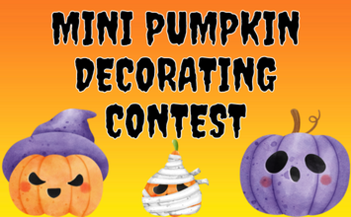Mini pumpkin decorating contest